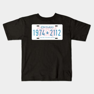 Rush - 1974 thru 2112 License Plate Kids T-Shirt